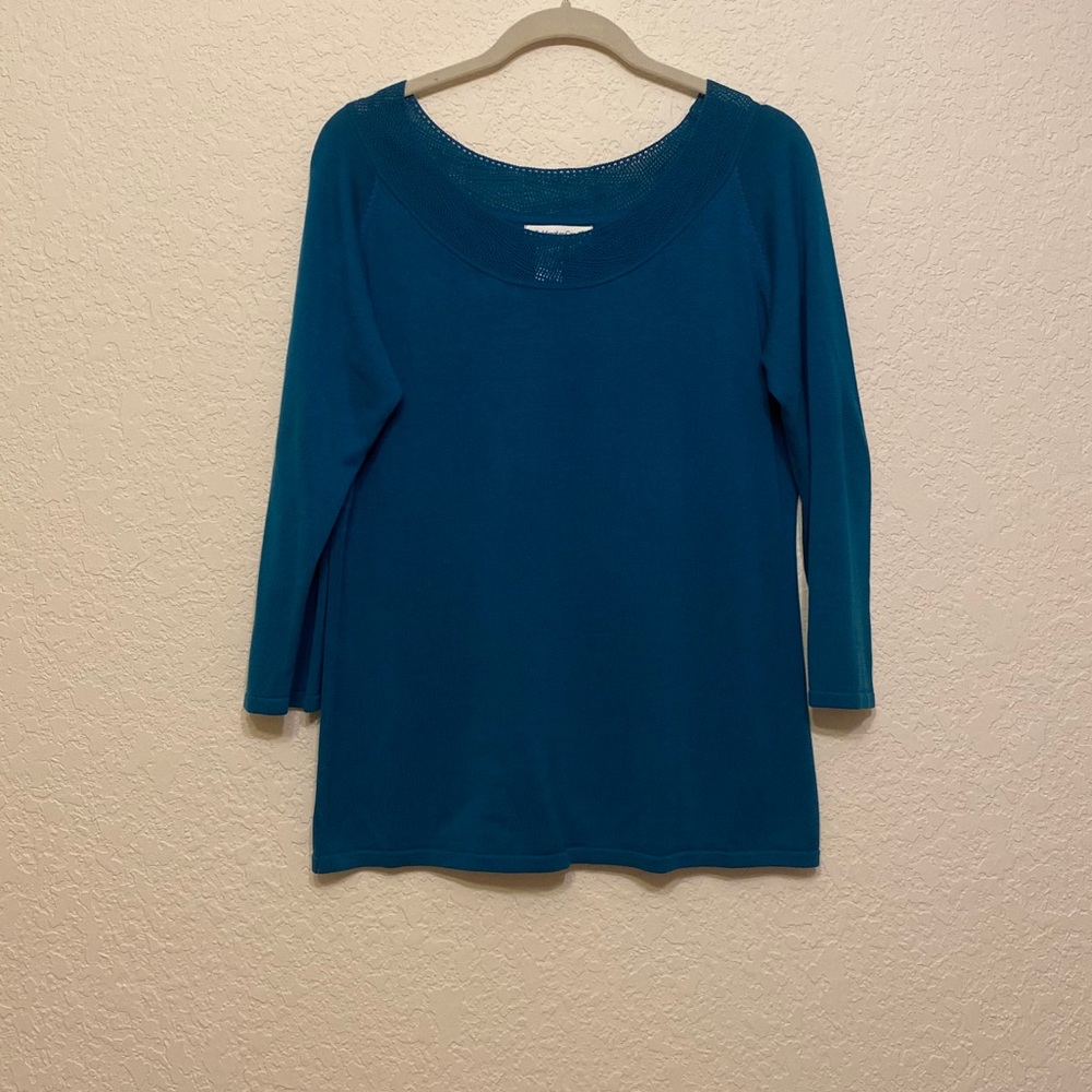 🧹👗5 for $20 Coldwater Creek Teal Silk Cotton